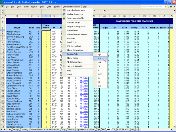 Cheatsheet Compiler - Menu